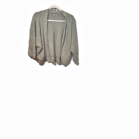 Gray Knit Poncho Sweater with Relaxed Fit - Picture 1 of 3